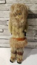 Vintage Nora Kuzuguk Carved Reindeer Horn Doll Alaska Inupiat Shishmaref... - $148.99