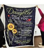 Sunflower &quot;To My Daughter&quot; Never Forget That I Love You Fleece Blanket F... - $649.56 MXN