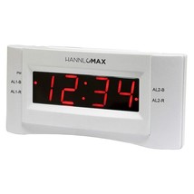 Hx-136Cr Alarm Clock Radio, Pll Fm Radio, Dual Alarm. 0.9 Inches Red Led Display - £23.58 GBP