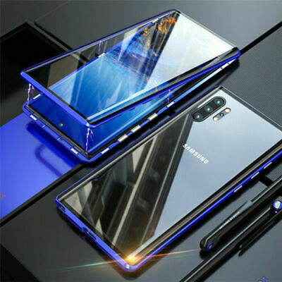 360° Magnetic Case For Samsung S10 Plus S9 Note 10 + Double Sided Tempered Glass