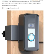 Anti-Theft Video Doorbell Mount, No Drill Doorbell Mount For Apartment B... - $222.85 MXN