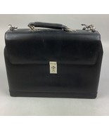 Kenneth Cole Black Leather Briefcase Laptop Satchel Bag - $40.27 CAD
