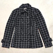 Bailey 44 Houndstooth Wool Blend Pea Coat Jacket - Women&#39;s Size 6 - $665.43 MXN