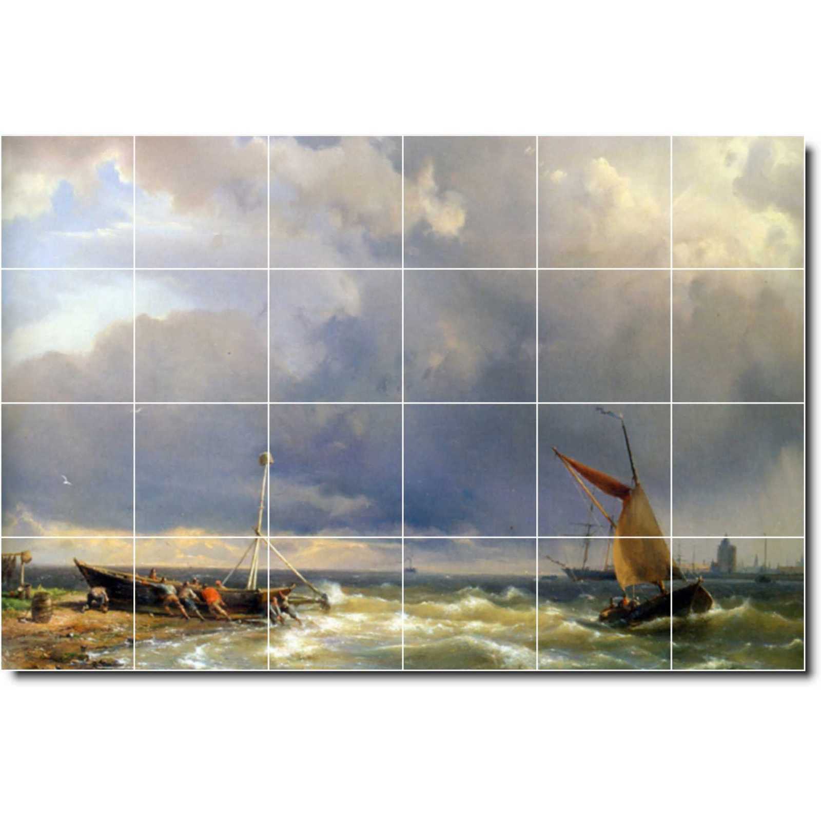 Koekkoek hermanus senior shipping in a stiff breeze near enkhuizen 1859