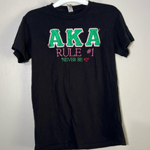 Alpha Kappa Alpha AKA embroidered short sleeve shirt size small - £10.25 GBP