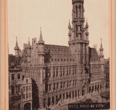 c1900 Bruxelles Brussels City Hall Photo Cabinet Card Photograph J N Br - £15.94 GBP