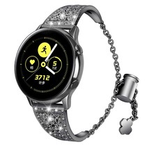 Compatible For Samsung Galaxy Watch 42Mm Band 20Mm Women Metal Rhinestone Diamon - £25.57 GBP