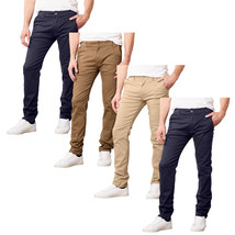 Men&#39;s Super Stretch Slim Fit Everyday Chino Pants (Sizes 30-42) 3 PACK F... - €34,97 EUR