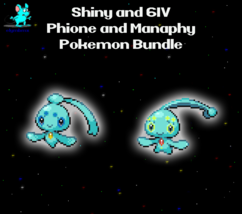 ✨ Shiny 6IV ✨ Phione and Manaphy Pokemon Holding Master Balls for BDSP PLA SCVI - £4.71 GBP