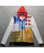 Dolcezza Hoodie Women Medium White Wearable Art Long Sleeve Drawstring F... - $545.97 MXN