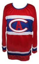 Any Name Number Montreal Retro Hockey Jersey New Red Any Size image 4