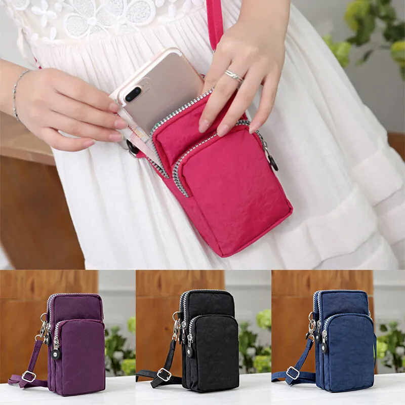 Women Ladies Mobile Phone Bag Crossbody Bag Mini Pouch Purse Wallet Shoulder Bag - £11.85 GBP