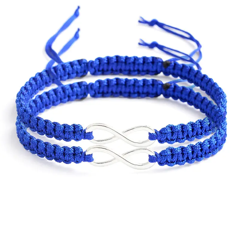 2pcs Infinity Braided kit Ribbon bracelet Friendship Bracelet Set friendly Love  - £13.54 GBP