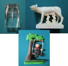 Paperweight Compatible with CAST Iron Swing Girl Alabaster ROMULO and RE... - $21.55