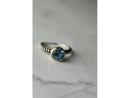 925 STERLING SILVER BLUE SPINEL RING SIZE 6 - $27.05