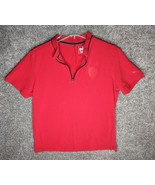 Porsche Shirt Mens Large Red 1/4 Zip Drivers Short Sleeve Racing Puma Co... - £16.36 GBP