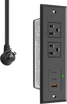 Recessed Power Strip with Two USB-C Ports, Fast Charging USB a Port Desk... - £26.10 GBP