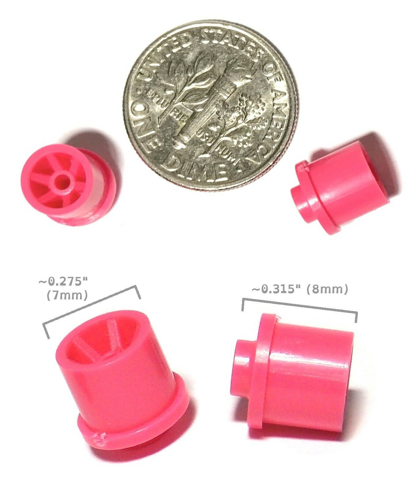 2pc BTO Newly Made Aurora AFX Magnatraction HO Slot Car Rear Wheels 8719... - $1.49
