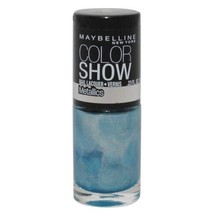 MAYBELLINE COLOR SHOW NAIL LACQUER METALLICS #80 BLUE BLOWOUT - $8.99