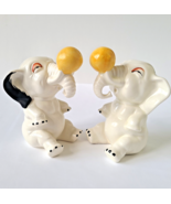 Crown Devon Circus Elephant Figurine Pair Art Deco English Pottery Vtg W... - €81,71 EUR