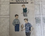 Vintage 1950&#39;s Advance Pattern 7871 Size 6 Chest 24&quot; BOYS BUTTON DOWN SH... - $19.34