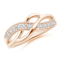 ANGARA Lab-Grown Ct 0.32 Diamond Multi-Row Crossover Band in 14K Solid Gold - £516.78 GBP