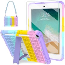 Ipad 5Th/6Th Generation Case Pink Purple For Kids Girls With Glass Screen Protec - £38.26 GBP