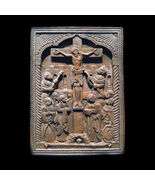 Crucifix Icon Christian Plaque Sculpture Replica Reproduction - $38.61