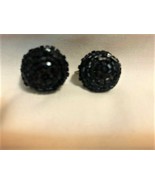 Vintage Miriam Haskell Black Screw-Back Earrings - $100.04 CAD