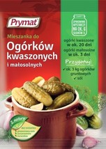 Prymat jarred sour pickled cucumbers spice packet 1ct. Made in Poland FR... - £4.63 GBP