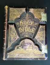 Beautiful 1894 Pictorial BIBLE 2000 Illustrations some Color, two metal ... - £488.83 GBP