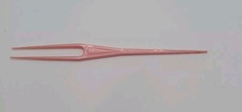 Vintage Goody  7&quot; Pink Plastic Hair Brush Cleaner Rat Tail - $10.55
