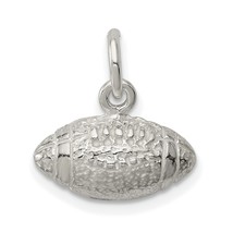 Sterling Silver Football Charm Pendant Sports Jewelry 11mm x 15mm - £10.86 GBP