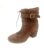 Born Women&#39;s Size 9.5 Cass Block Heel Brown Boots Distressed Suede - $54.91 CAD