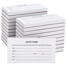 2000 Raffle Ticket Sheets, Entry Forms For Contests, School Events, 20 Pads - £31.44 GBP