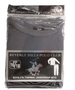 Beverly Hills Polo Club Boys Navy 2-Piece Thermal Underwear Set, Sz. 16/... - $14.84