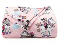 The Big One Oversized Supersoft Plush Throw Blanket Minnie Mouse Unicorn 5&#39;x6&#39; - £24.53 GBP