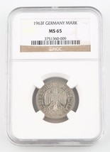 1963-F Ouest Allemagne 5 Deutsche Mark Pièce MS-65 NGC Fédéral République KM-110 - $217.14