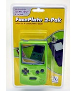 NEW Game Boy Color FacePlate 2-Pack GREEN &amp; BLUE Snap On A Fun Colorful ... - £4.39 GBP