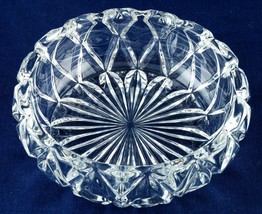 Crystal Candy Dish Faceted Bowl 5&quot; Diameter Mint - $5.00