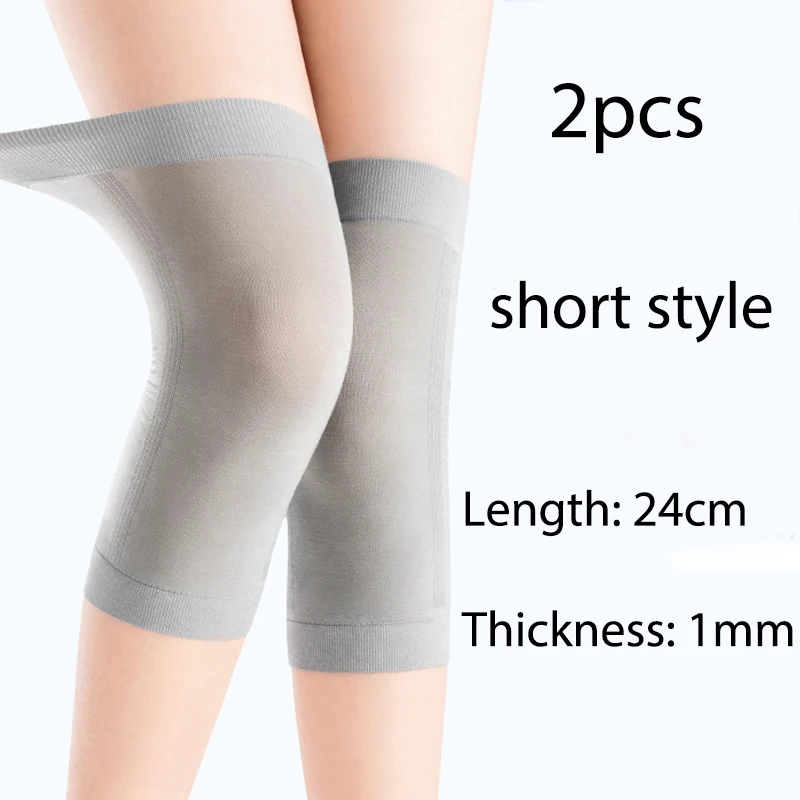 Pair bamboodale summer ultra thin knee pads for joint pain high elastic white skin tone thumb200