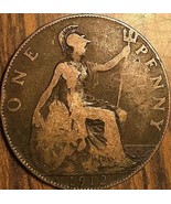 1912H GREAT BRITAIN GEORGE V PENNY COIN - $3.02