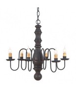Manassas Wood Chandelier in Hartford Black over Red - SALE - $8,861.61 MXN