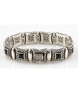 Scott Kay 925 Silver Ladies Equestrian Bracelet w/ Faceted Onyx &amp; Diamon... - €1.372,58 EUR