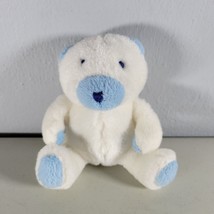 Teddy Bear Plush Soft Cuddly and Irresistible Adorable 5-Inch White and Blue  - £7.66 GBP