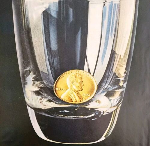 1963 Four Roses Whiskey Advertisement Distillery Liquor Lincoln Penny HM2K - $19.99