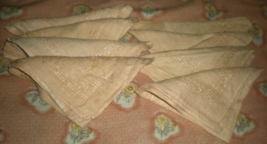 Napkins - set of  8 Linen Napkins - Vintage from the 60&#39;s (Peach Color) - $10.00