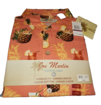 New Mens Xl Joe Marlin Tropical Button Down Shirt $50 Ret Planters Punch - $28.70