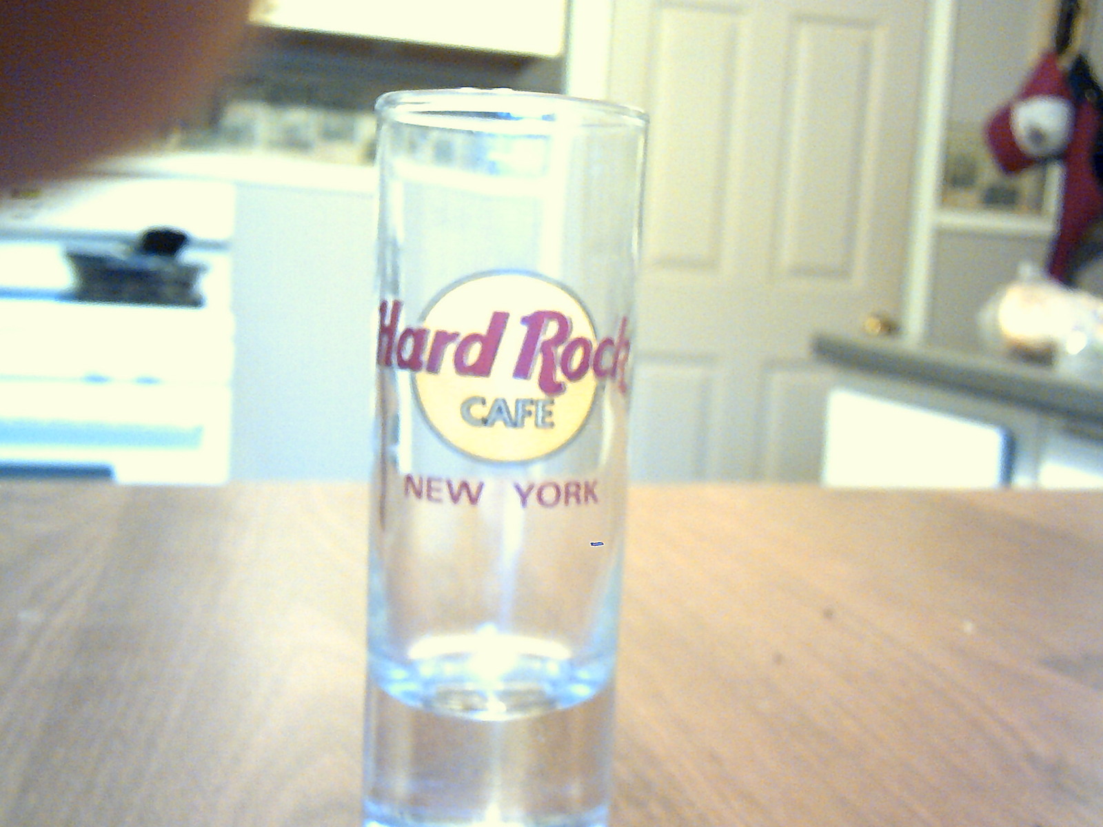 clear collectable glass shot glass hard rock cafe new york souvenir neat  - $12.99