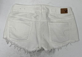 American Eagle Stretch Women’s Size 6 White Sequins Cut Off Shorts L5 - £14.19 GBP
